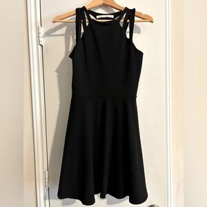 Susana Monaco Multi Strap Skater Dress black sz M